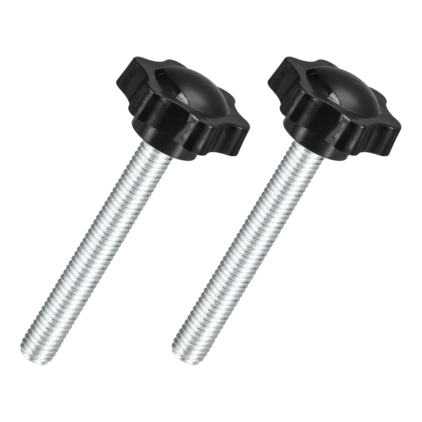 

uxcell Set of 2 M10 x 70mm Star Knobs Plastic Hexagon Clamping Knob Screws M10 x 70mm чорний