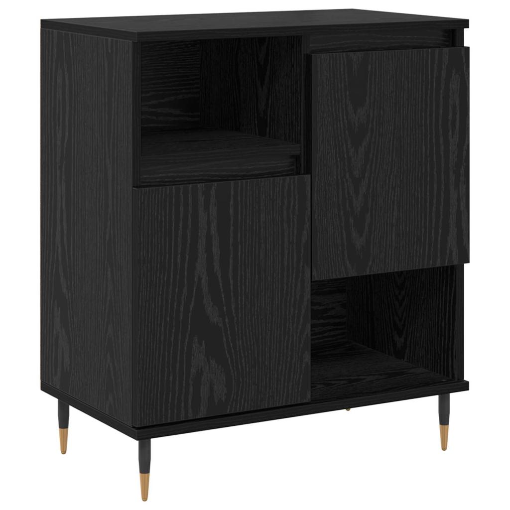 Sideboard in Black Oak Look 60 x 35 x 70 cm