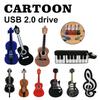 Piano Guitar USB 2.0 Flash Drive 128GB 64GB 32GB Cle Usb Storage Memories Pendrive 8G 4G Pen Drive Instrument Violin Note U Disk