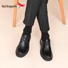 Red Dragonfly Men's High-End Leather Casual Shoes - Soft Sole Cowhide Dad Shoes for Spring & Autumn