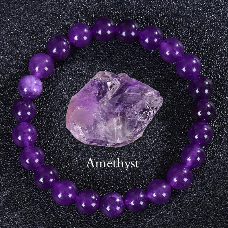 Apatite Sunstone Elastic Bracelet - Natural Agate Crystal Beads