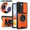 KEYSION Magnetic Phone Case for OPPO Realme C71 C75 4G Slide Camera Protection Upright Kickstand 360 Ring Shockproof Back Cover