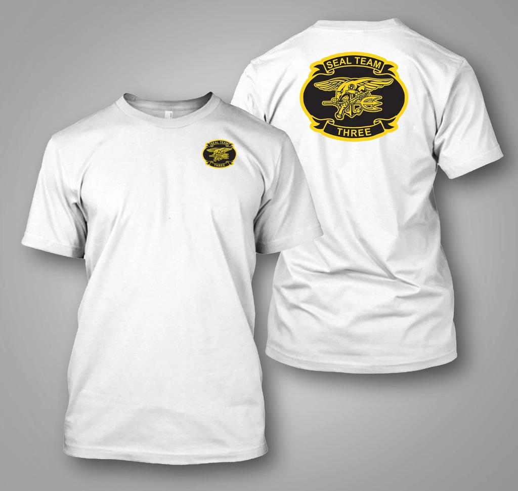 US Navy SEAL Team 3 Naval Special Custom Unisexs Back and Front TShirt Tee