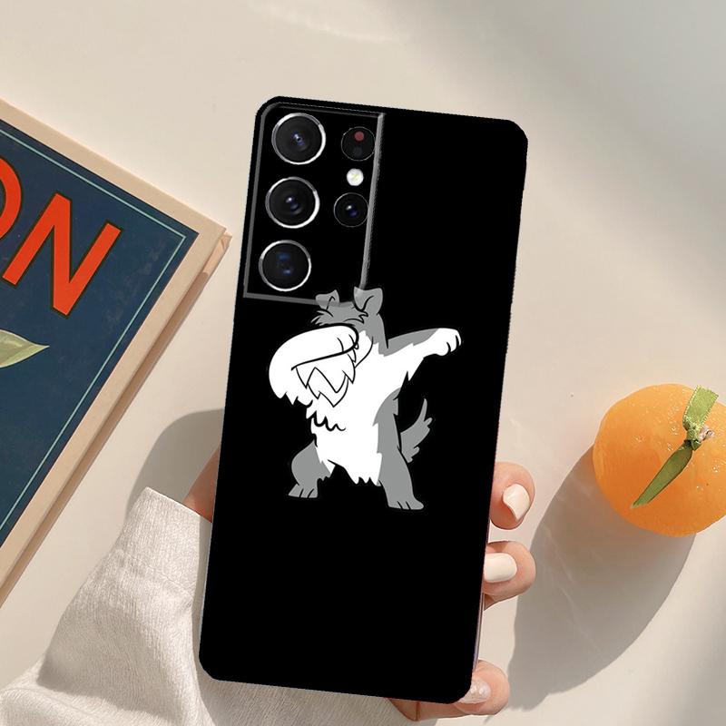 

Cartoon Schnauzer Dog Phone Case For Samsung Galaxy S25 S26 Ultra S20 S21 S22 S23 S24 Plus S10 S25 FE Back Cover Galaxy S25