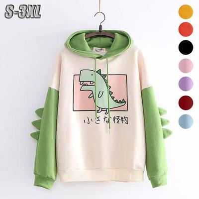 Sweatshirts Damen Hoodies Warme Pullover Tops mit Hörnern Mädchen Teenager Niedliche Kapuzenpullover