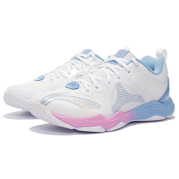 Li Ning Ranger6 LITE Tessuto, Pelle Sintetica Ammortizzazione Antiscivolo Resistente all'Abrasione Scarpe da Badminton Basse AYTS012-1