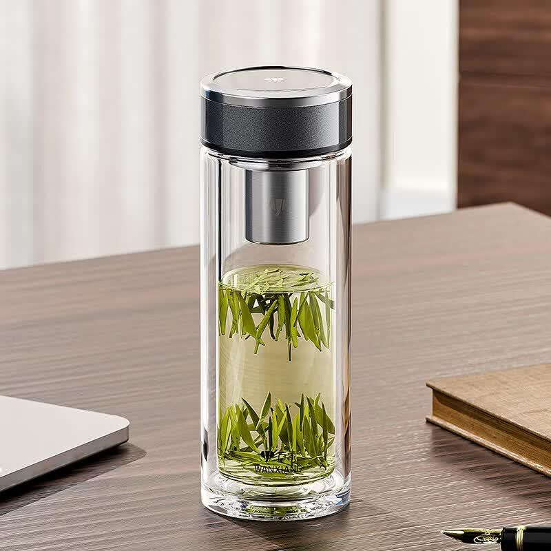 WANXIANG Double-Layer Glass Tea Infuser Bottle
