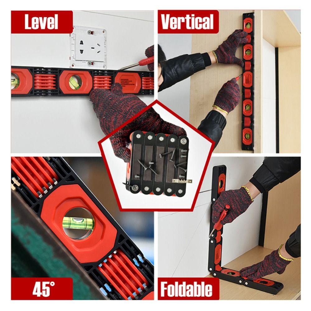 

Strong Magnet Magnetic Level Meter High Precision Angle Finder Gauge Pipes 3 Folding (360MM)