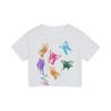 Summer new dopamine butterfly print short Spice Girl top design sense niche age-reducing short-sleeved T-shirt