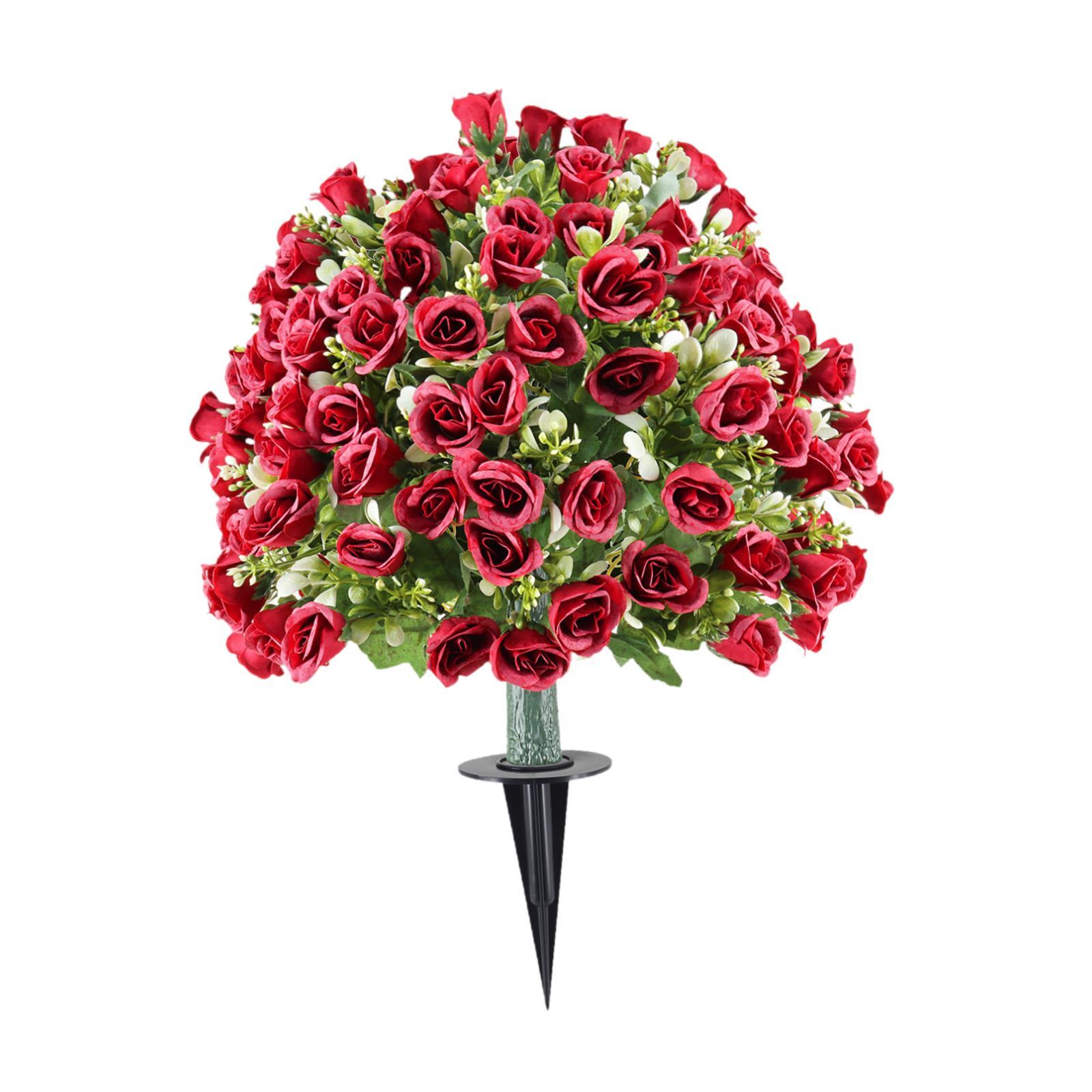 

Artificial Rose Topiary Ball Bush, Round Fake Topiary Plants, Artificial Flower Shrubs for Indoor Garden Decorative ярко-розовый
