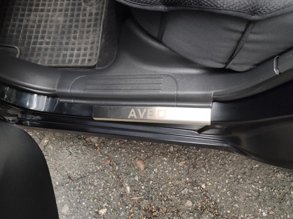 Door Sill Trims Carmos (4 Pcs, Stainless Steel) for Chevrolet Aveo T250 2005-2011