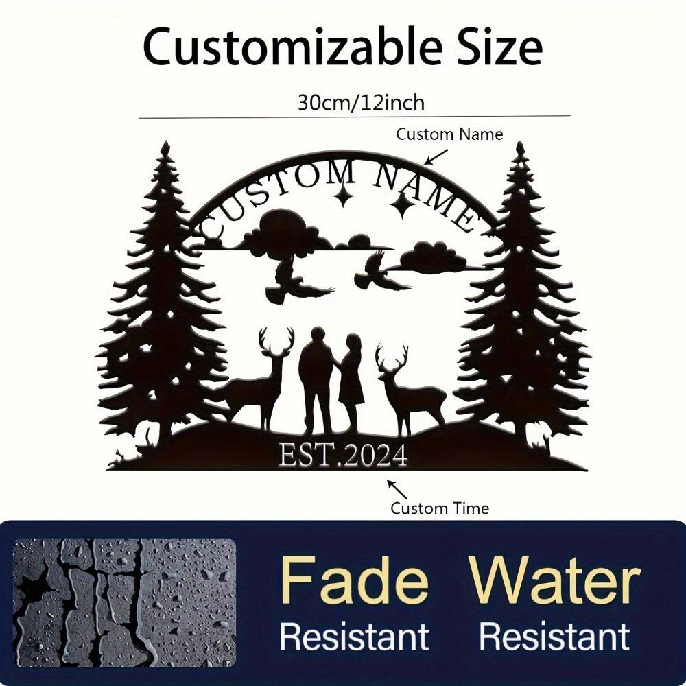 Unique Custom Made Metal Wall Art Elk Trees Design Indoor Outdoor Gift Housewarming