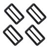10 Stück Tri-Glide Schnallen 4,8x3cm Legierung Befestigungsschieber für Gürtel Taschen Gurtband Riemen DIY Basteln Schwarz