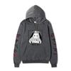 Kakegurui Runa Yomozuki Hoodie Unisex Fleece Sweatshirt Black White Anime Portrait Japanese Text Sleeve Autumn Winter Pullover