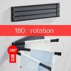 Black Simplicity Stainless Steel Towel Bar Rotating Towel Rack Bathroom Towel Rack Accessory