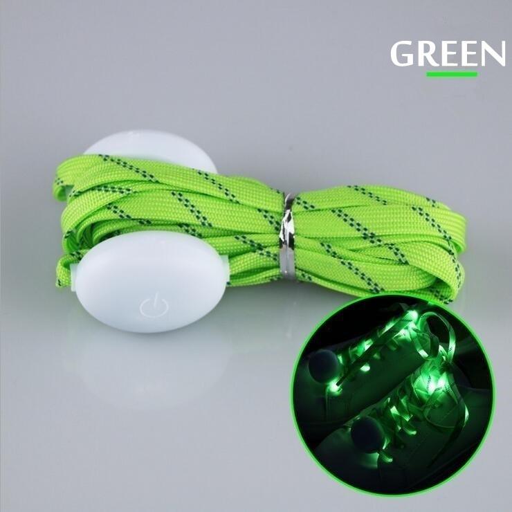 Fashion Shine LED 8 Color Change Luminescent Shoelace Strap Night Light Club Party Luminous Shoelace