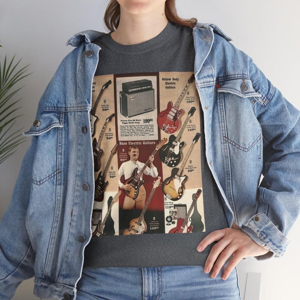 

Vintage Teisco Bass Guitars Print Ad Retro Garage Band T-Shirt, Musician Tee, Unisex T-Shirt S