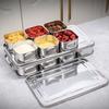 6/8 Grid Food Preparation Box Stainless Steel Dessert Ingredient Box Seasoning Storage Box  Hot Pot