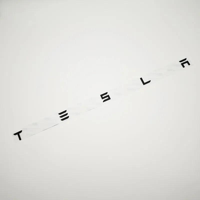 3D ABS Letters Tesla Logo Carbon Chrome Black Red Badge Car Rear Trunk Stickers For Tesla Model 3 Y X S Back Decals Accessories