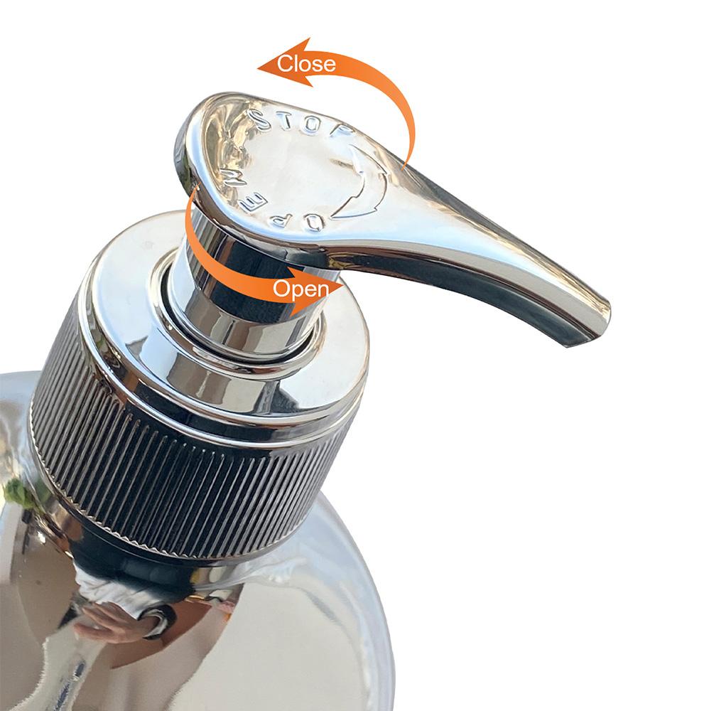 500ML Shower Gel Bottle PET Gold Silver Rose Gold Black Transparent Two-piece Shower Gel Bottle Household Bathroom Supplies