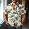 Men's Fashion Casual Loose Halloween Printed Short Sleeve Shirt