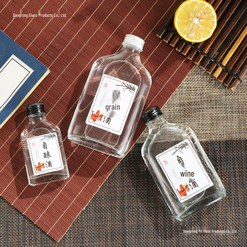 Creative Glass Baijiu Bottle for Home Brew – Decorative and Functional Small Wine Bottles for Medicinal and Health Wine