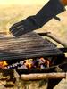 Guanti estremamente resistenti al fuoco e al calore, in pelle con cuciture in kevlar, perfetti per camino, stufa, forno, grill, saldatura