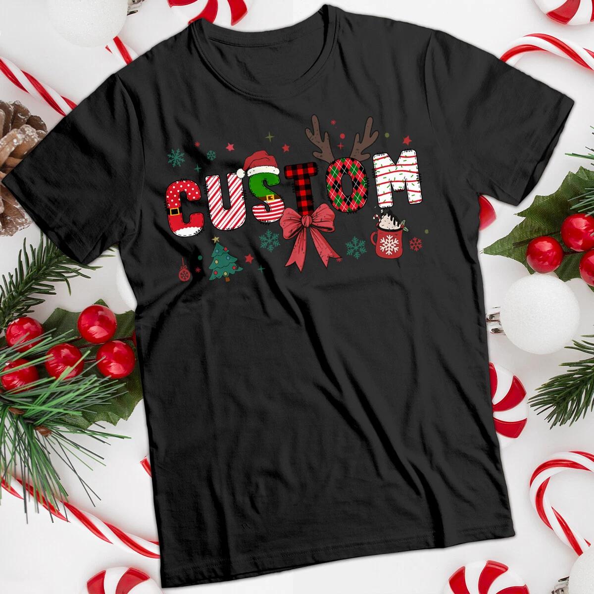 Personalised and WoCustom Christmas T-Shirt Tee #MC 130