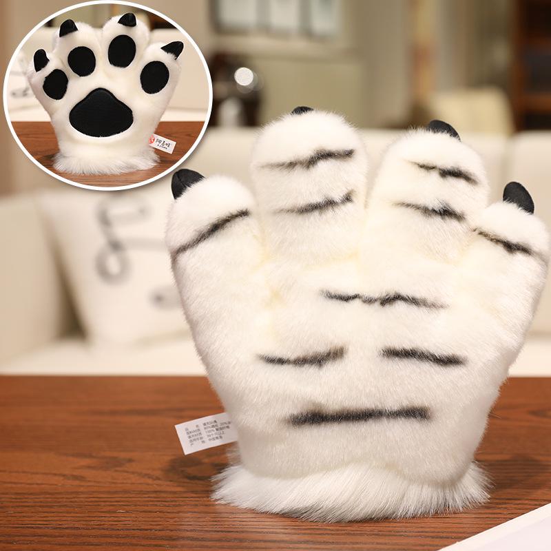 Tiger Claw Plush Gloves for Kids' Stage Performance & Fun Pranks