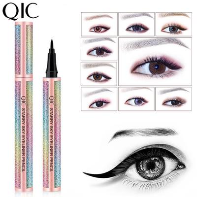 QIC Star Eye Eyeliner, wasserdichter Schweiß und Make-up, verschmiert nicht, Anfänger-Eyeliner-Stift, Schönheits-Make-up