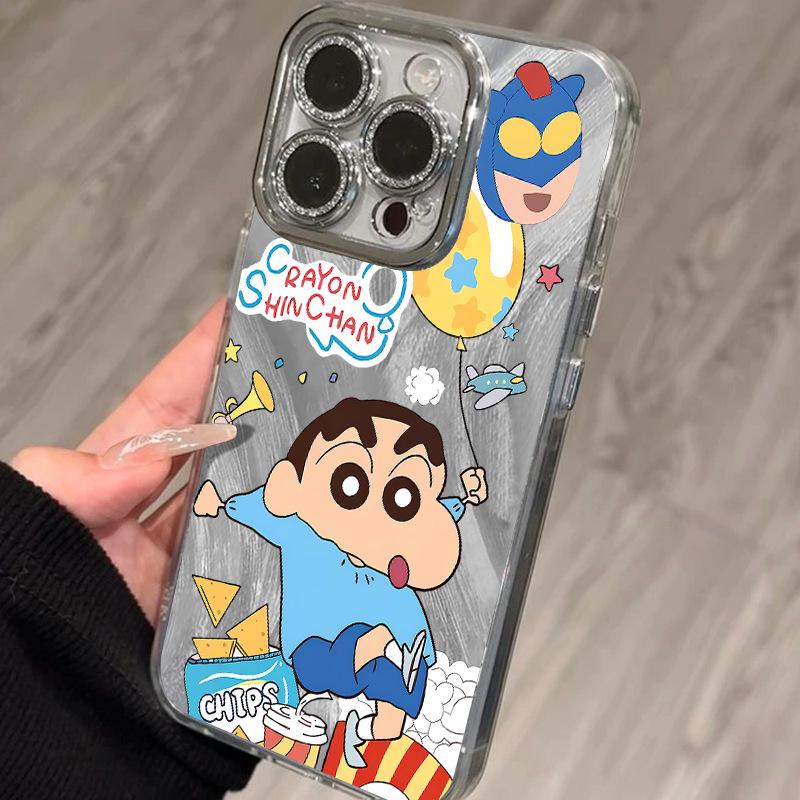 Glitter Rhinestone Feather Yarn Lens Cover for Apple Pro Max Series, Drop-Proof Protection