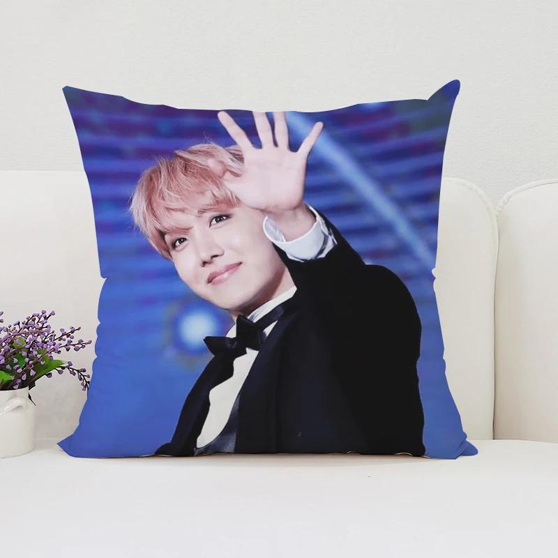 40x40cm Sofa Decoration Cushion Cover J-JHope  Double Sided Printed Pillow Cover Waist Cushion Car Cushion Fans Gifts