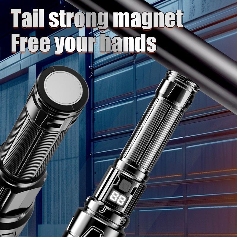 Magnetic Mounting Digital Display Telescopic Zoom High Power LED Lamp IP44 Waterproof  Extended Battery Life Outdoor Fishing