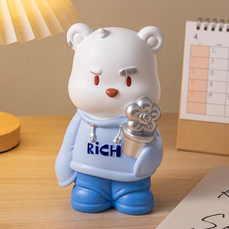 

Anime Unique Piggy Bank Resin Craft Gift Piggy Bank Money Best To Spend Only In and Out of Kids Gift Piggy Bank Durable