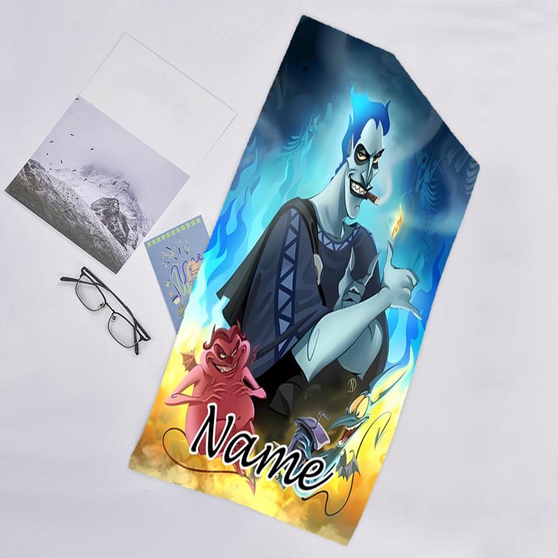 1pc Villain1 Beach Towel with Custom Name, Beach/Swimming/Bath/Picnic/Camping Towel, Suitable for Seaside Beaches