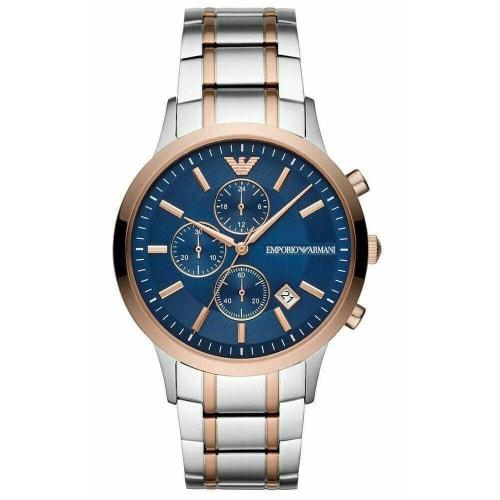 Emporio Armani Men's Chronograph Multicolor Tone Stainless Steel Watch AR80025