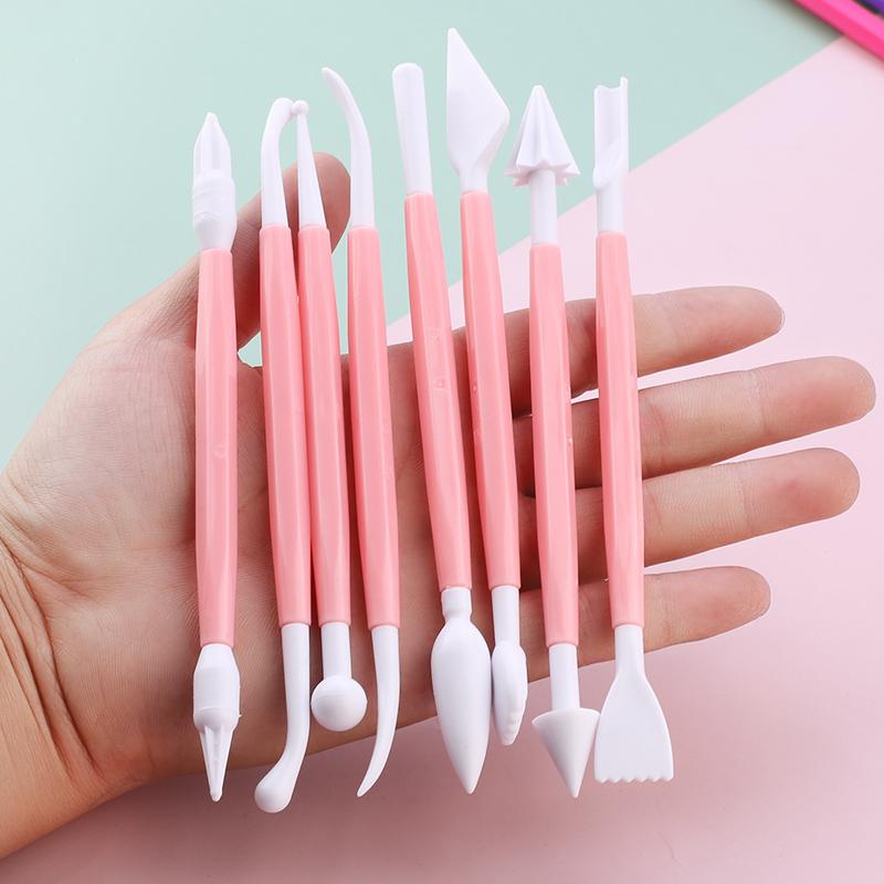 FAIS DU 8 Pieces Fondant Cake Carving Set 16 Patterns Flower Sugar Craft Modelling Tools Cake Decorating Hand Tool