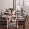 Spring Gnome Ladybird Flowers Linen Table Runner Dresser Scarves Table Decor Farmhouse Kitchen Dining Table Runner Party Decor