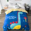 1Pcs Cartoon Dinosaur Duvet Cover 100% Cotton Skin-friendly Breathable Zipper Quilt Cover for Kids Boys Girls Bedroom Decor