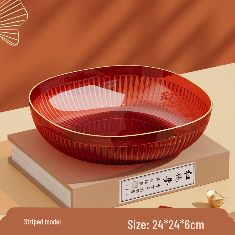 BAILOCK Striped Plastic Fruit & Snack Plate