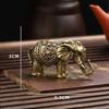 Brass Lucky Elephant Wealth Vintage Copper AnimalOffice Home Antiques Accessories Figurines Desktop Decorations Creative Gifts