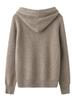 Women's Slim Fit Hooded Wool Cardigan Sweater - Knitted Long Sleeve Versatile Pullover Base Layer