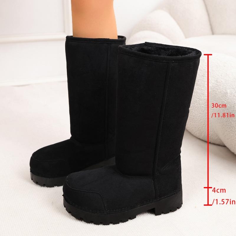 Autumn and Winter Thickness One-pedal Piled Thickened Warm Snow Boots Casual Versatile Short Medium Tube Fluffy Women's Cotton Shoes