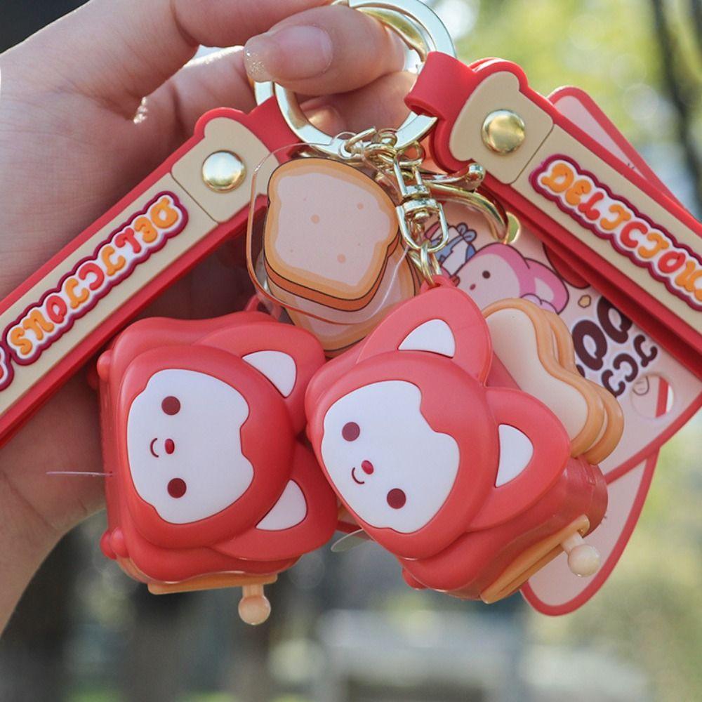 Exquisite Toaster Keychain Mini Cartoon Keychain Bag Accessories Animal Pendant  Couple