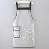 Wash-free Waterproof Printed Seafood Apron - Sleeveless, Oil-proof, Semi-transparent Waist Apron for Work.