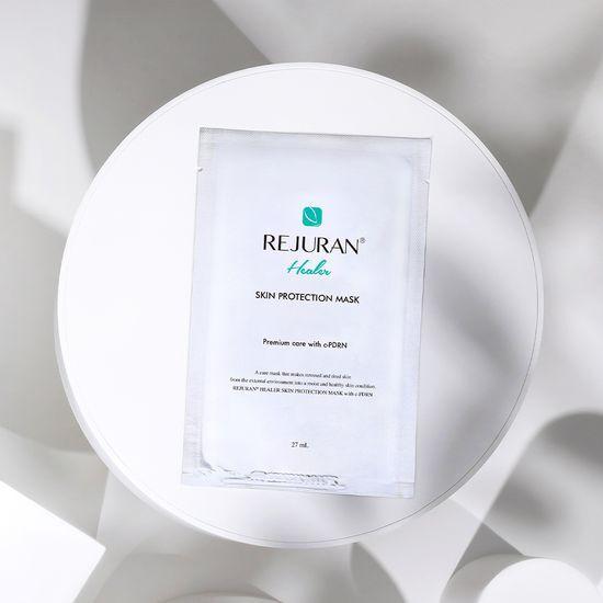 Rejuran Healer Skin Protection Mask, a unique patented product in Korea, containing skin-specific DNA ingredients.