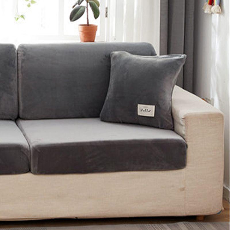 

Стрейч Чехол на диван Вельветовый Чехол на подушку Защита для мебели Сиденье Эластичный Накидка Gray-Pillowcover,45*45cm