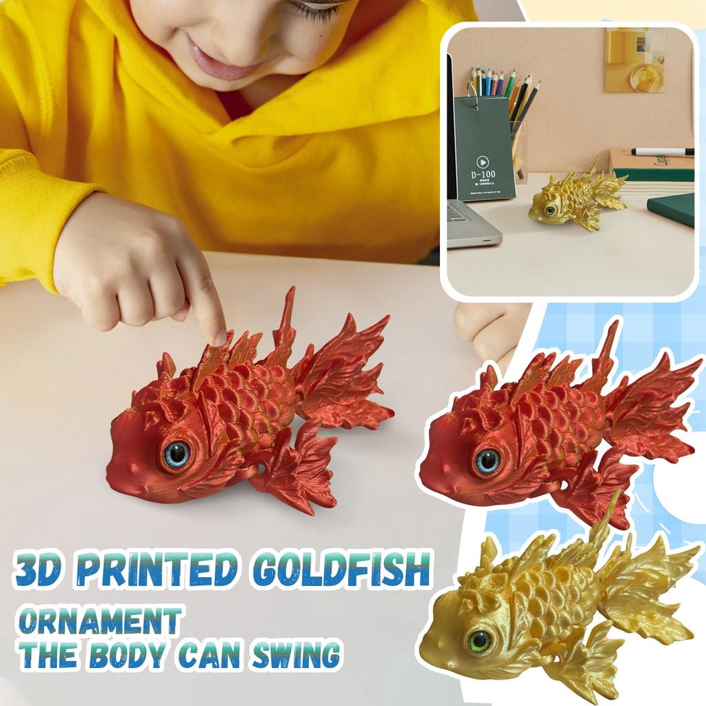 3D tisk Zlatá rybka Dekorativní Ornament hračka dárek