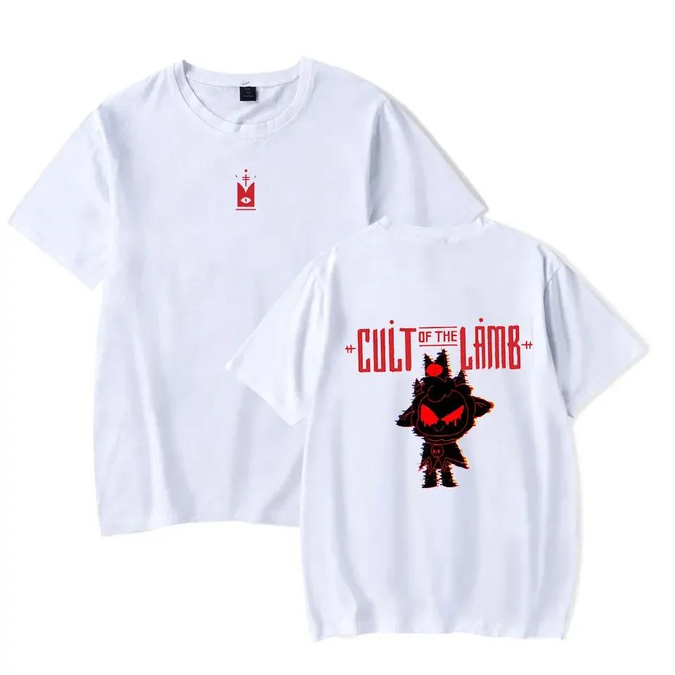 2024 Hot Game Cult Of The Lamb T Shirt For Adult And Kids Summer Short Sleeve Cotton Funny Tshirt Graphic Tees Streetwear Cospla