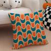 Retro Ornate Bohemian Style Geometric Pattern Cushion Cover Throw Pillow Cover Hidden Button Durable Polyester Chair Cushion